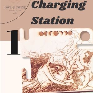 COPY - Little Mermaid Wood Bedside Organizer Phone charger